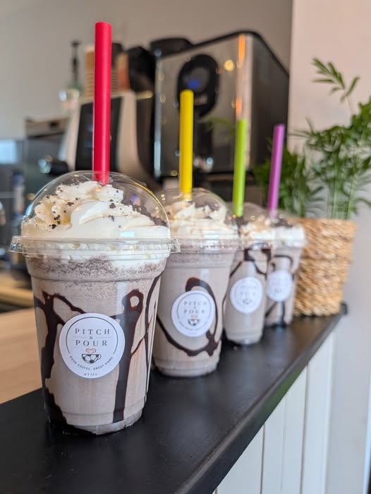 Milkshakes with whipped cream at Pitch & Pour